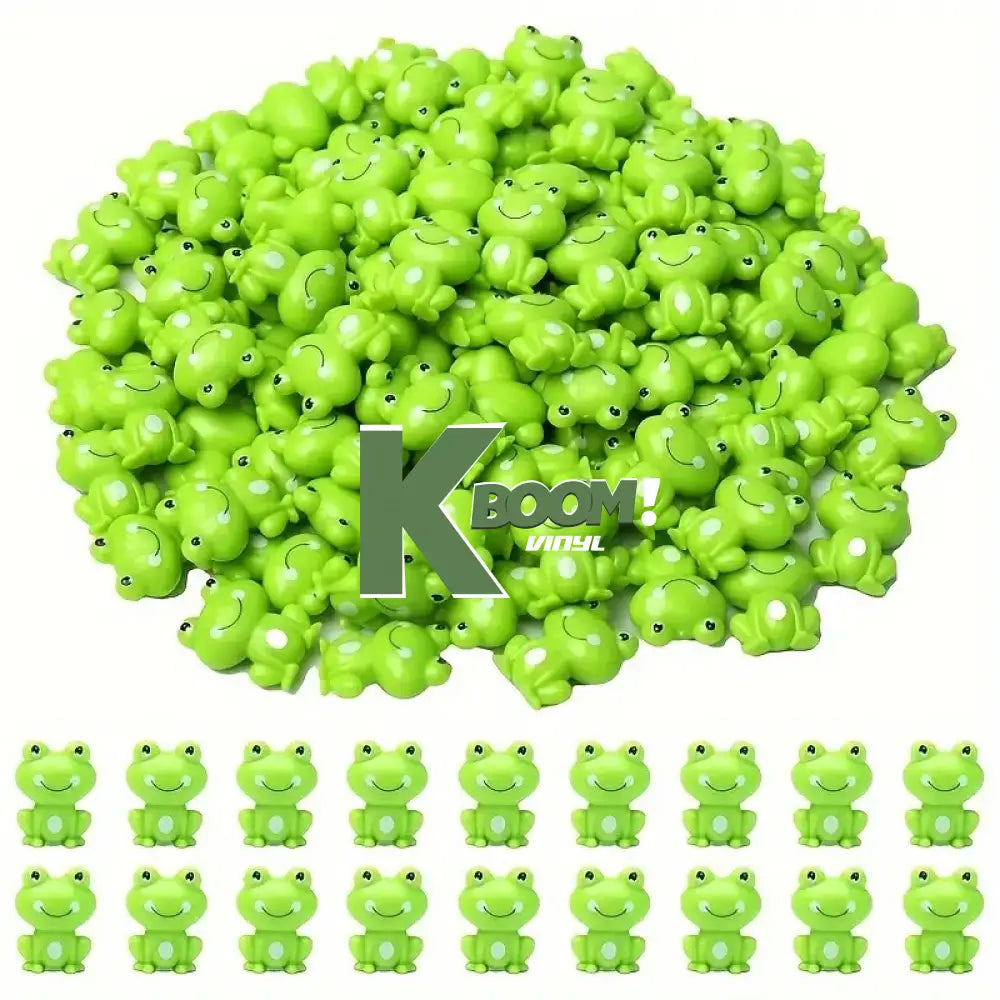 10 x 3D Green Frog