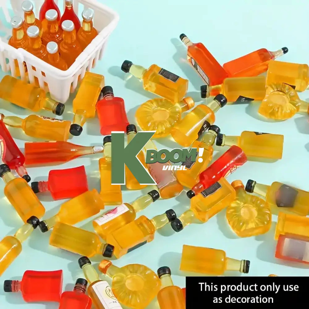 10 x Miniature Resin Liquor Bottles