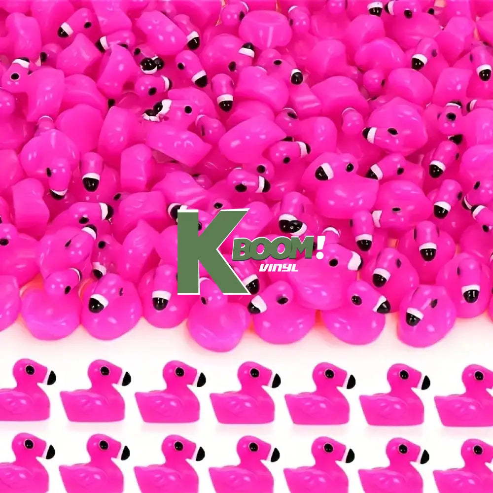 10 x Pink Flamingo Resin Ducks
