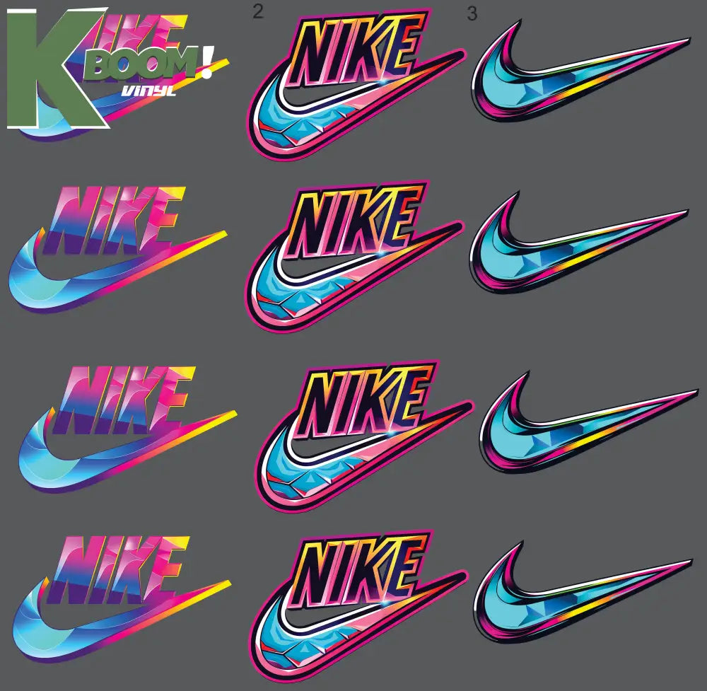 12 X NIKE VARIATIONS IRON ON HEAT TRANSFER SPORT
