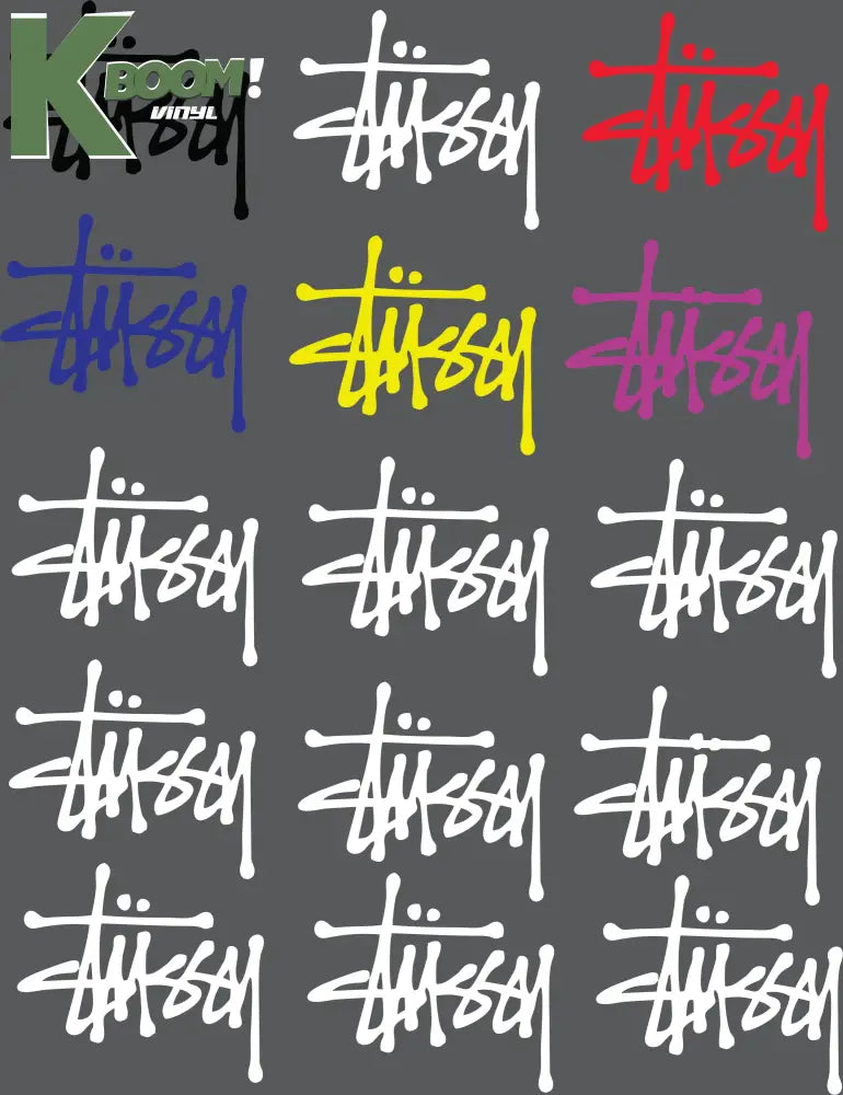 12 X Stussy VARIATIONS IRON ON HEAT TRANSFER SPORT