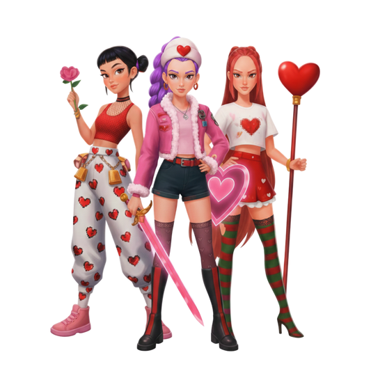 Iron On DTF Transfers For T-Shirt Clothes about 22cm 10 to choice from Valentines