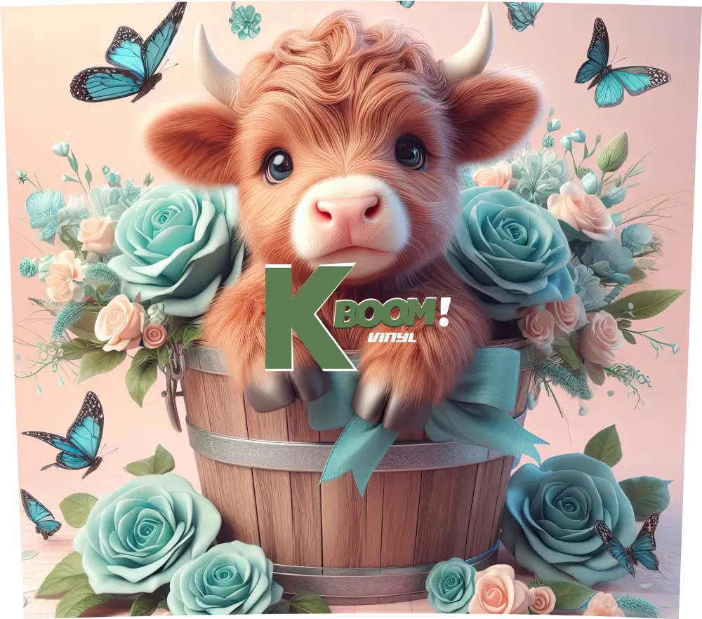 20 Oz Skinny Tumblers Baby Highland Cow design 13 image to choice from 10