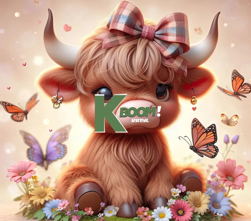 20 Oz Skinny Tumblers Baby Highland Cow design 13 image to choice from 2