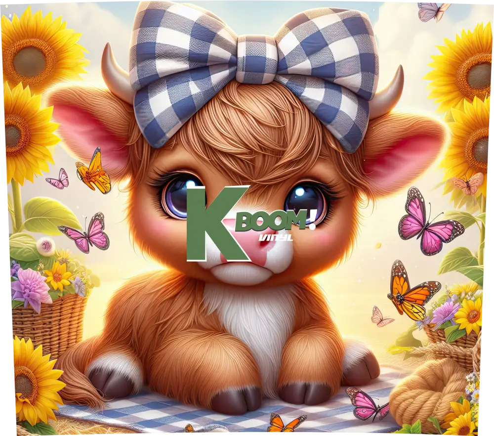 20 Oz Skinny Tumblers Baby Highland Cow design 13 image to choice from 8