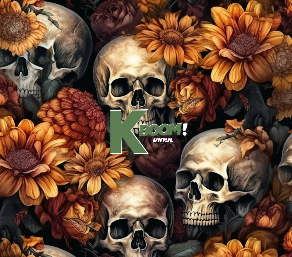 20 Oz Skinny Tumblers skull 2