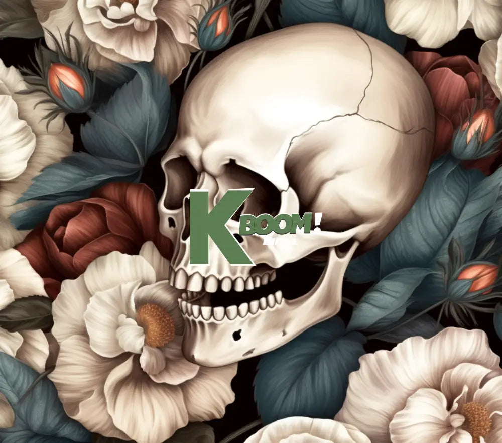 20 Oz Skinny Tumblers skull 3