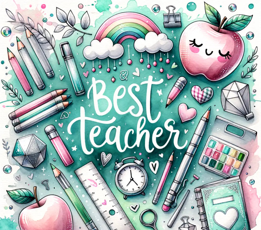20 Oz Skinny Tumblers Teacher design 6 images to choice from 6