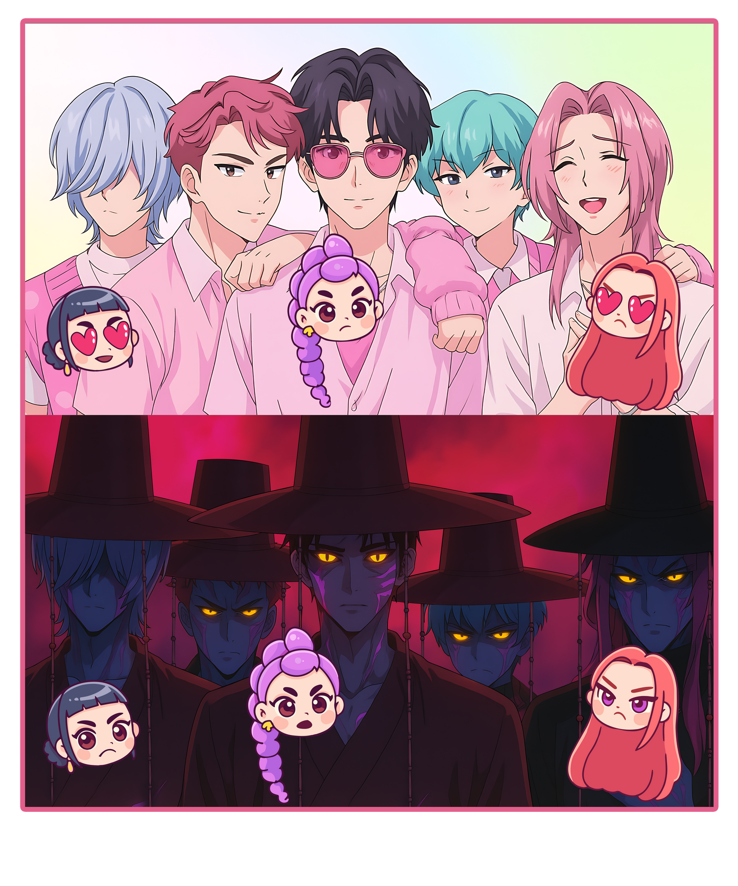 Iron On DTF Transfers For T-Shirt Clothes about 20cm 5 to choice from