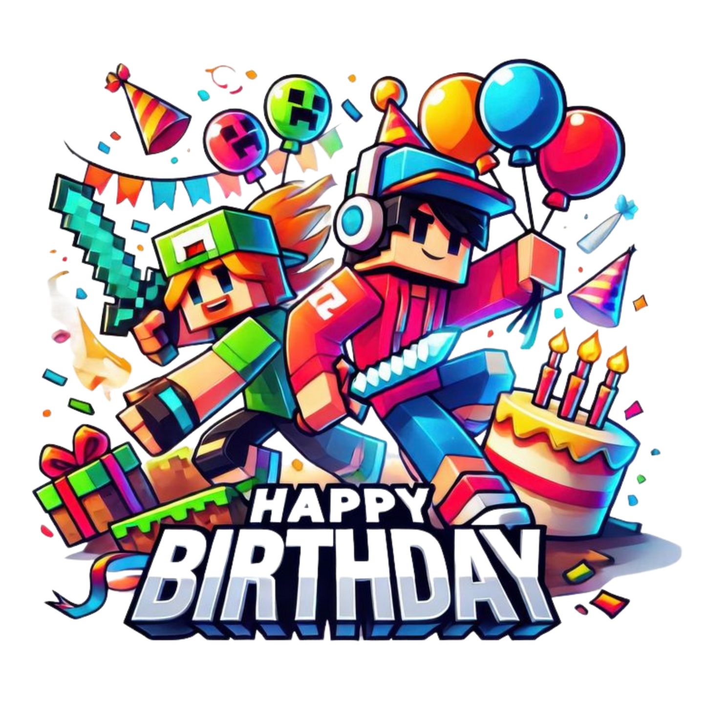 Iron On DTF Transfers For T-Shirt Clothes about 20cm 8 to choice from Roblox 3