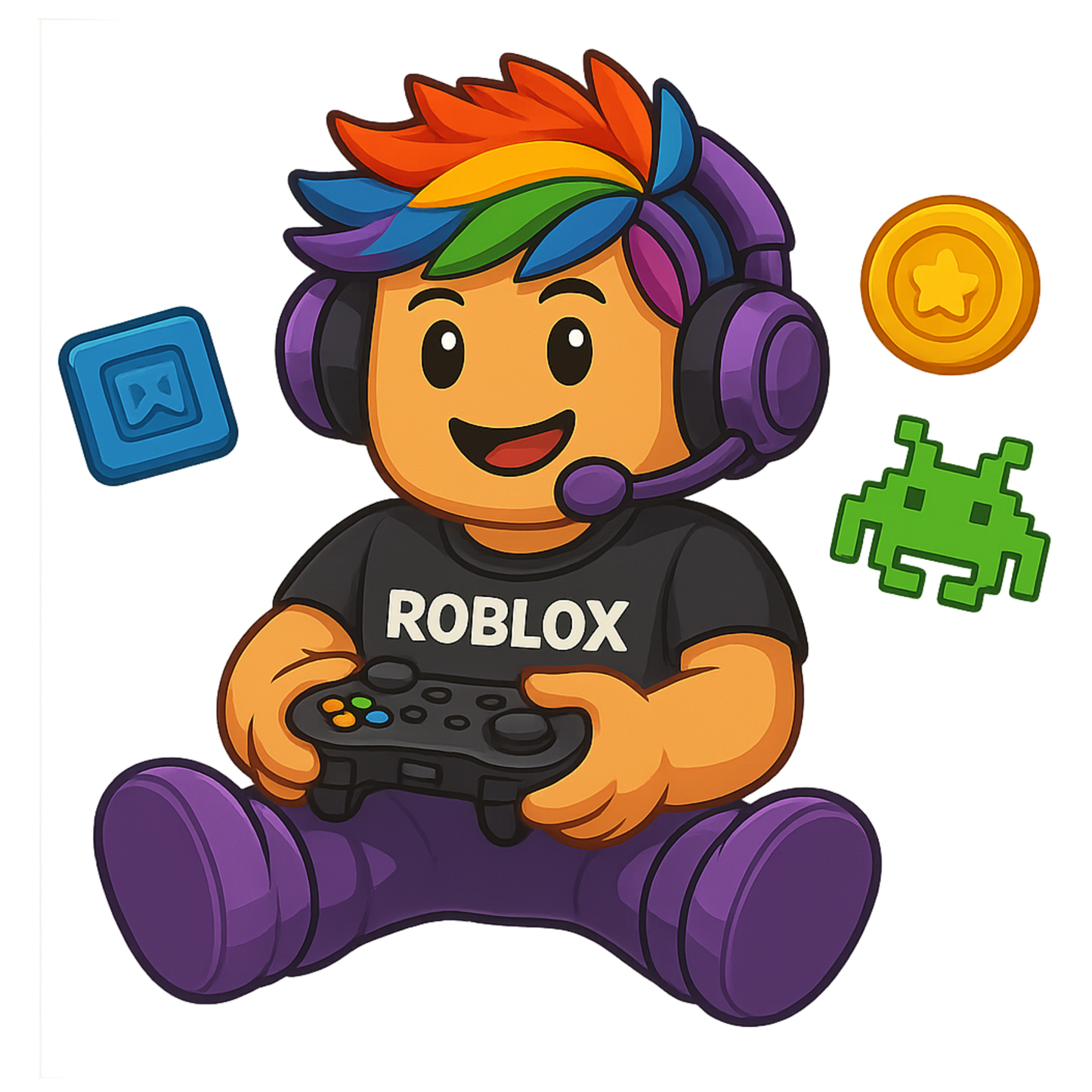 Iron On DTF Transfers For T-Shirt Clothes about 20cm 8 to choice from Roblox 5