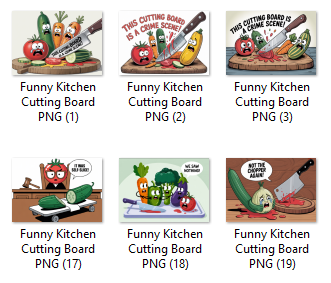 Sublimation prints package / Ready to press 6pc (4) Cutting Board's