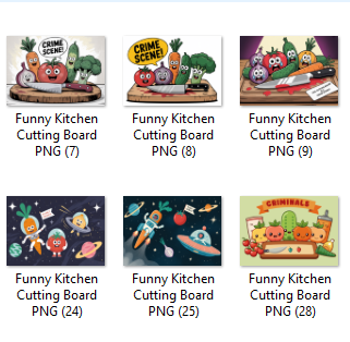 Sublimation prints package / Ready to press 6pc (5) Cutting Board's