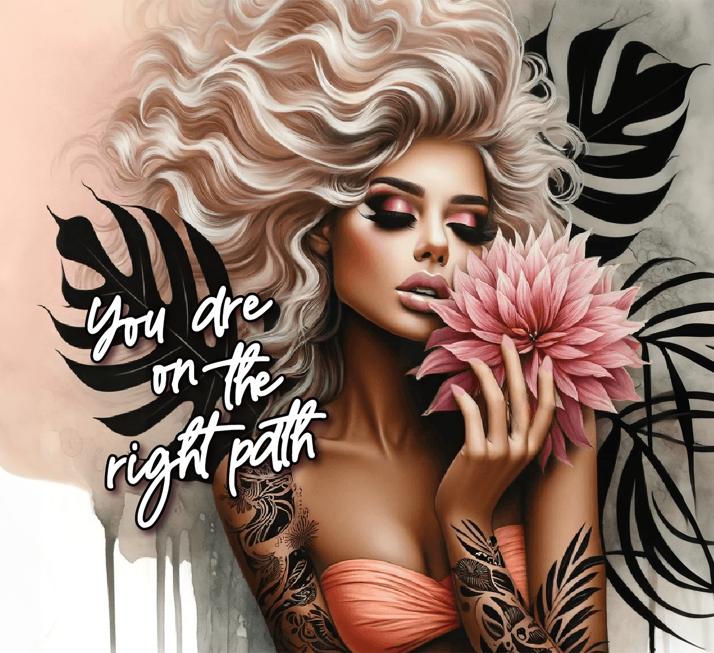 20 Oz Skinny Tumblers Affirmation Girl design 20 image to choice from