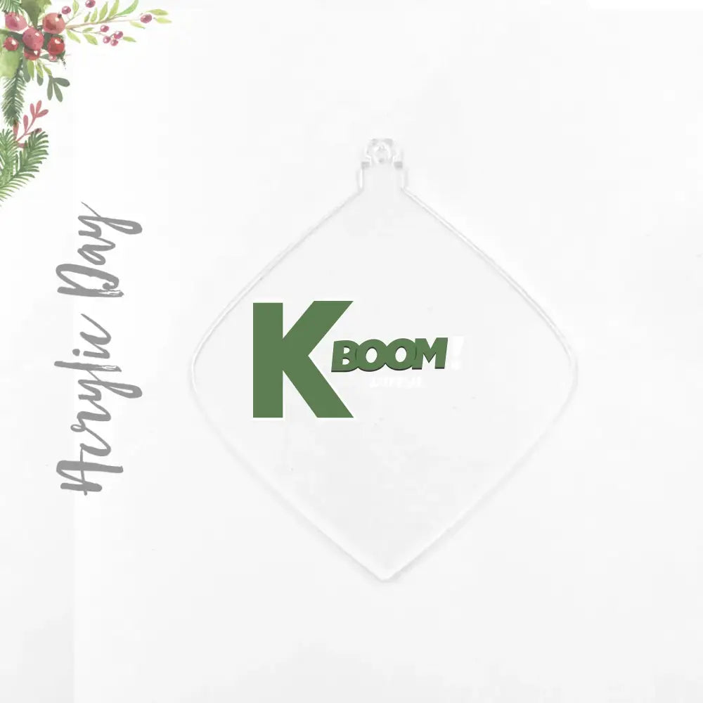 ACRYLIC CHRISTMAS ORNAMENTS BLANK DAY Blanks