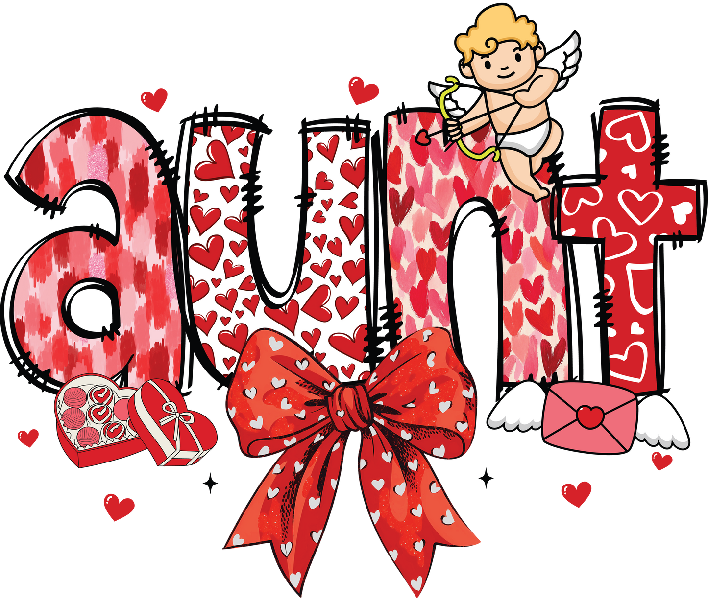 Iron On DTF Transfers For T-Shirt Clothes about 22cm 10 to choice from Valentines