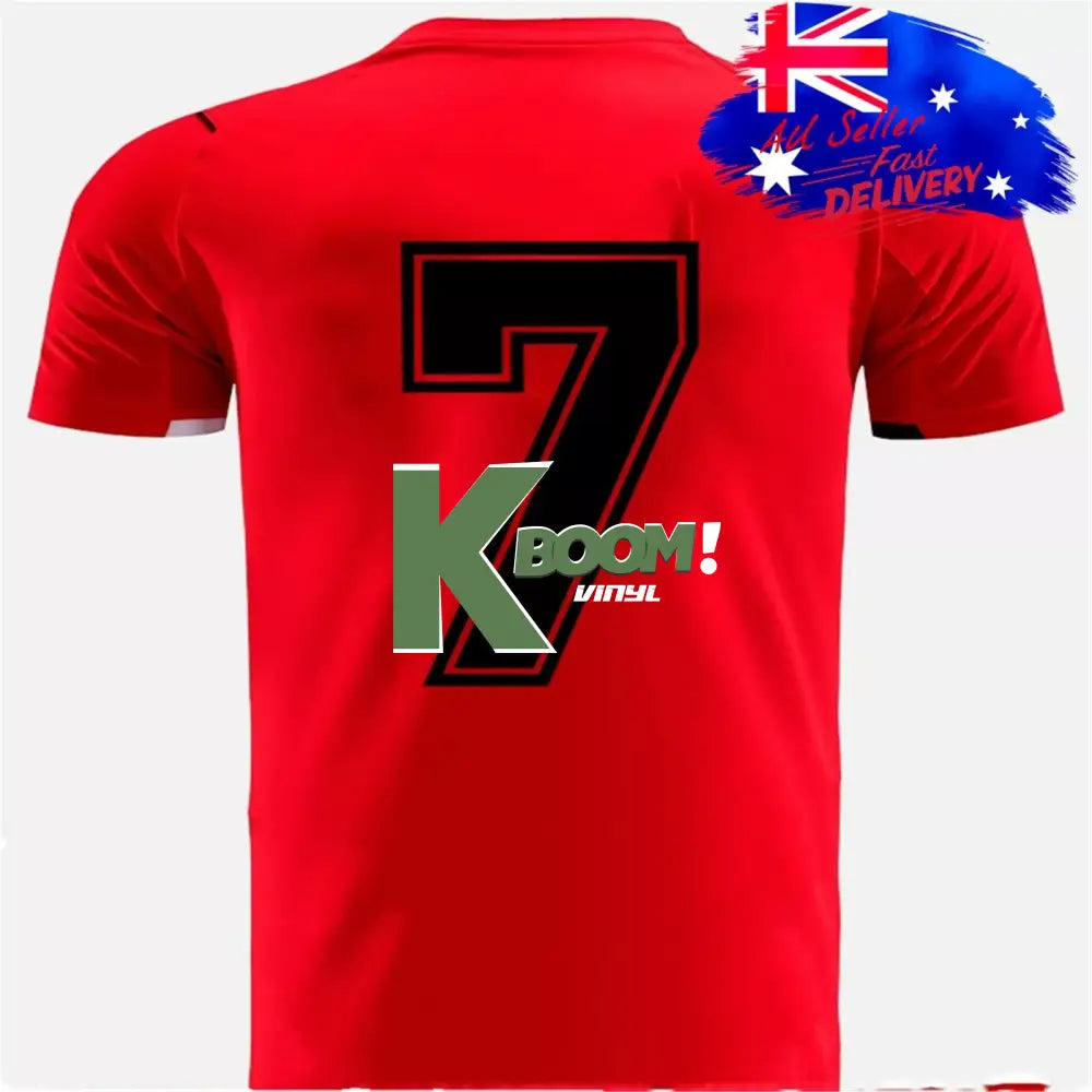 Iron On DTF Numbers Letters Sports Football Soccer Jersey Uniforms T-Shirts White /black