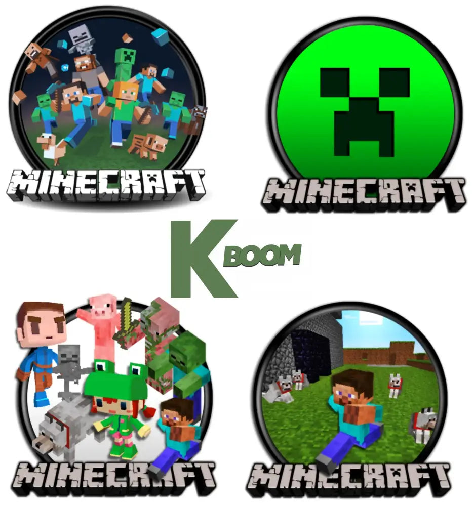 Iron On DTF Transfers For T-Shirt 15cm each image Minecraft Pack 1 DTF Transfers