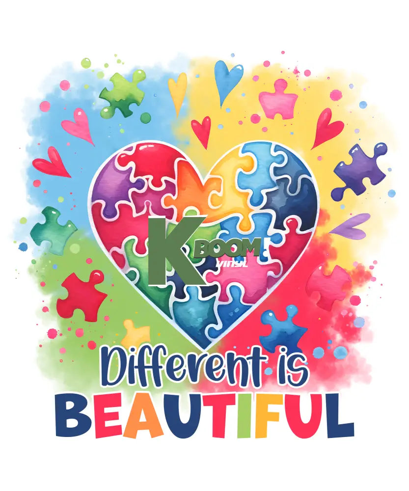 Iron On DTF Transfers For T-Shirt Clothes about 15cm Autism 7 DTF Transfers