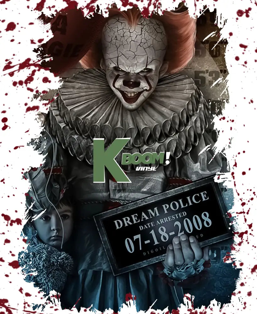 Iron On DTF Transfers For T-Shirt Clothes about 25cm horror 2 DTF Transfers