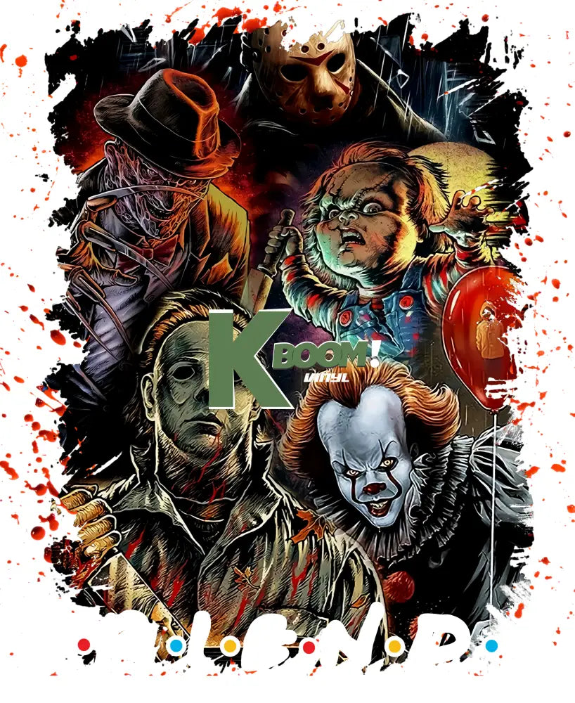 Iron On DTF Transfers For T-Shirt Clothes about 25cm horror 8 DTF Transfers