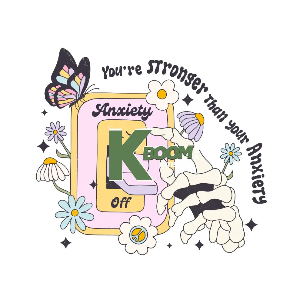 Iron On DTF Transfers For T-Shirt Clothes about 25cm Mental Health 1 DTF Transfers