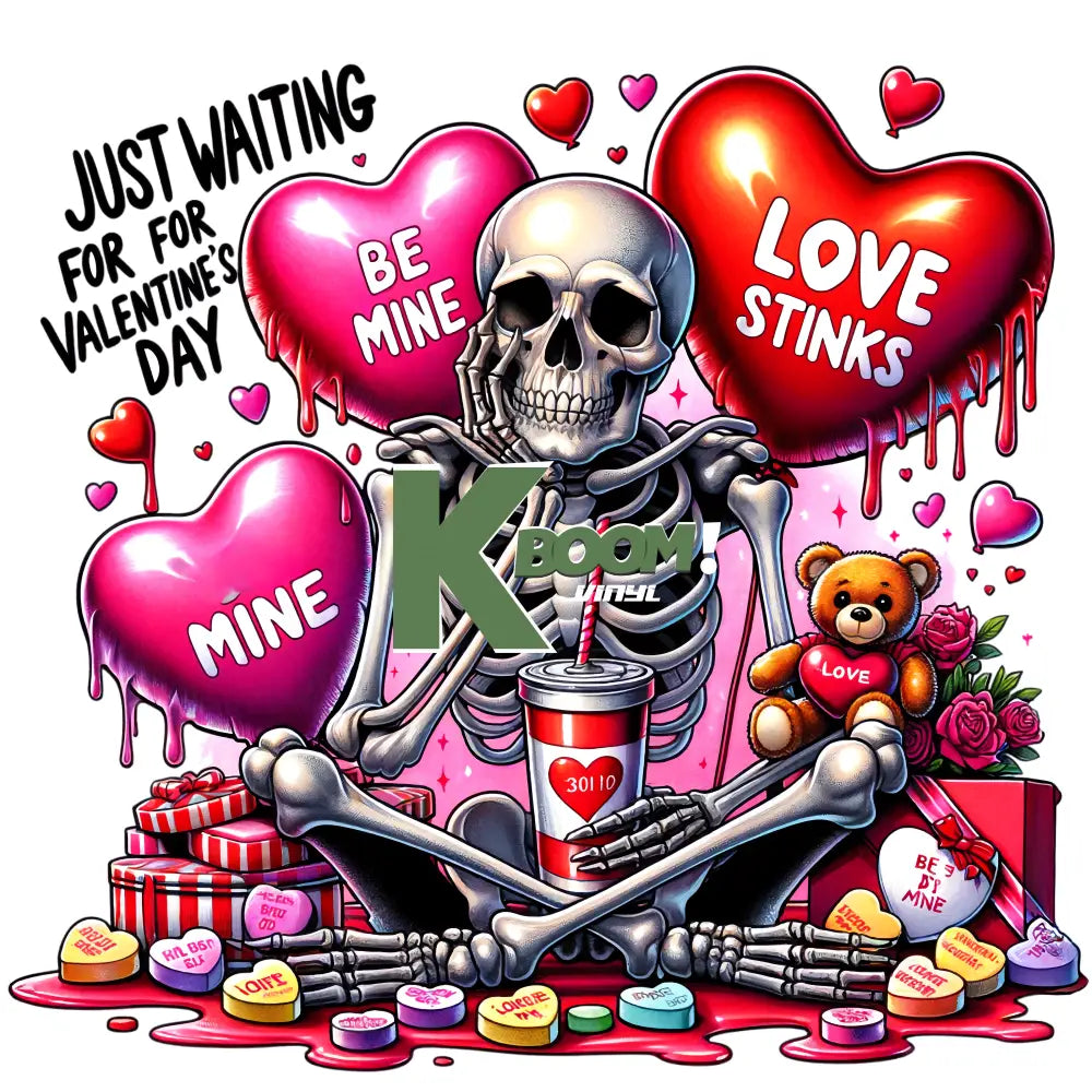 Iron On DTF Transfers For T-Shirt Clothes about 25cm Valentines DTF Transfers