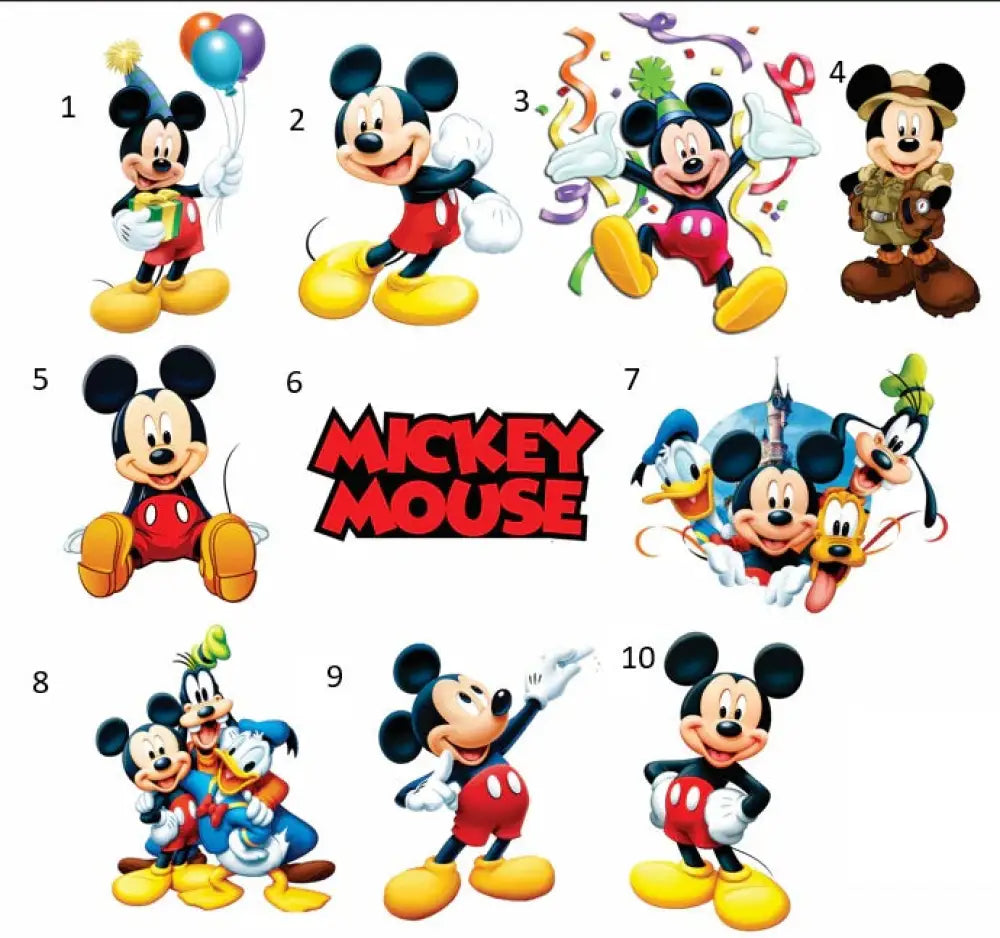 Iron On DTF Transfers For T-Shirt Clothes about 8cm - 10cm Mickey Mouse DTF Transfers
