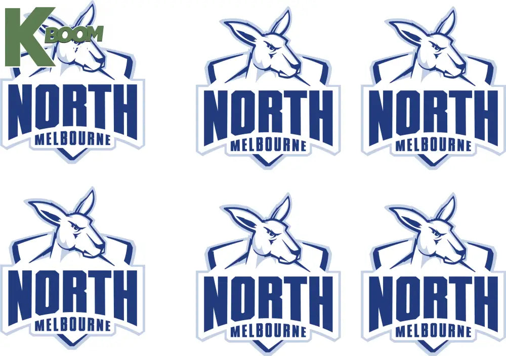 Iron on Transfer x 6 - AFL North Melbourne