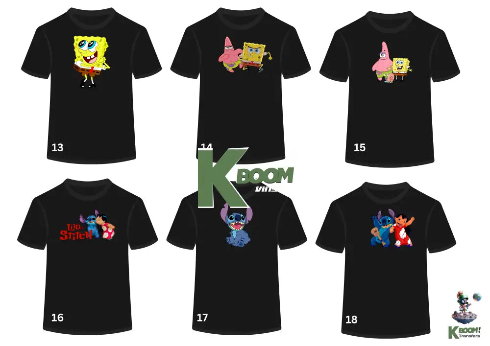 Kids jb wear Black T-Shirt + Front Print image 13 to 18