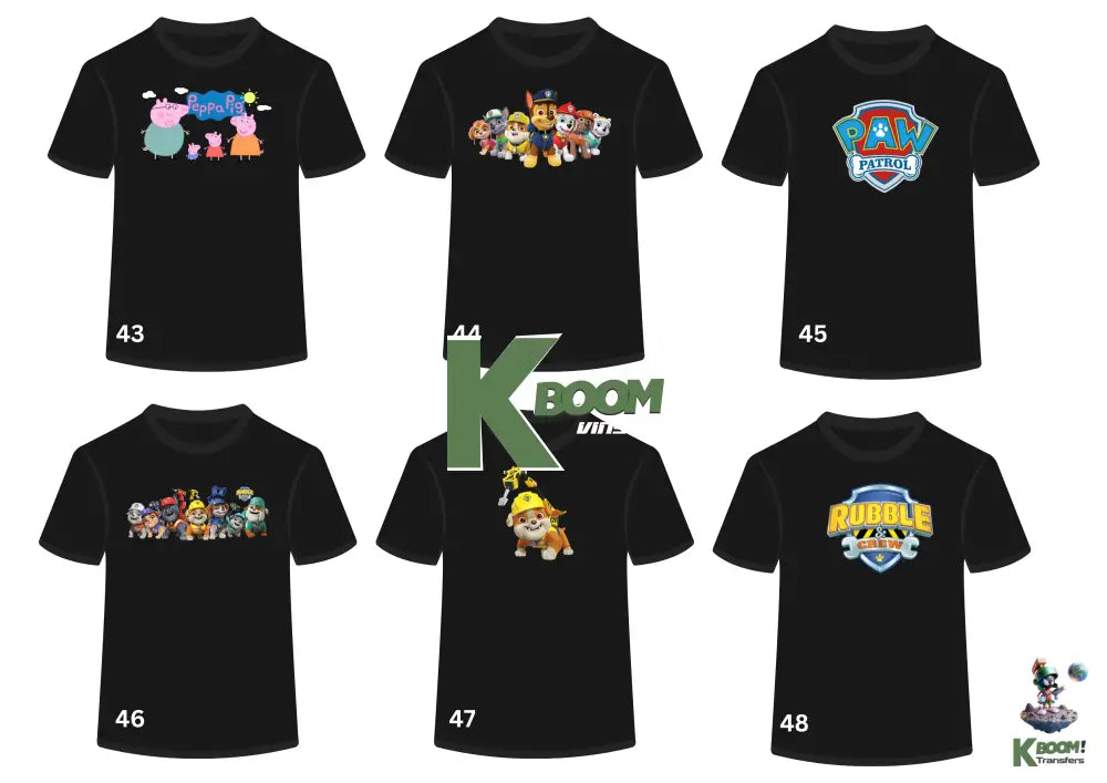Kids jb wear Black T-Shirt + Front Print image 43 to 48