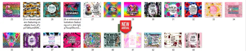Sublimation prints package / Ready to press 22pc (27)