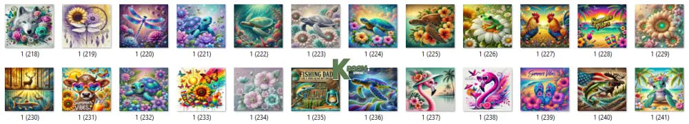 Sublimation prints package / Ready to press 16pc (10)