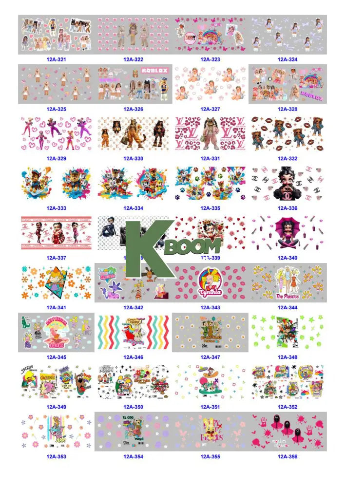Wholesale UV DTF catalogue 5 61 pages