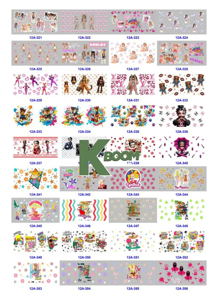 Wholesale UV DTF catalogue 6 38 pages