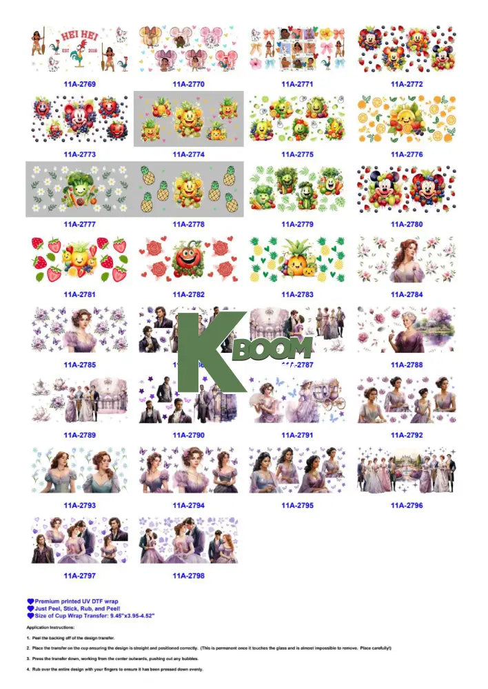 Wholesale UV DTF catalogue 9 77 pages