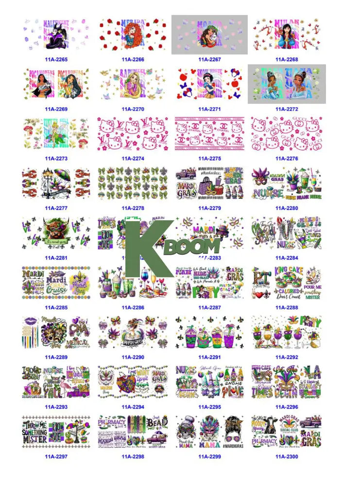 Wholesale UV DTF catalogue 9 77 pages