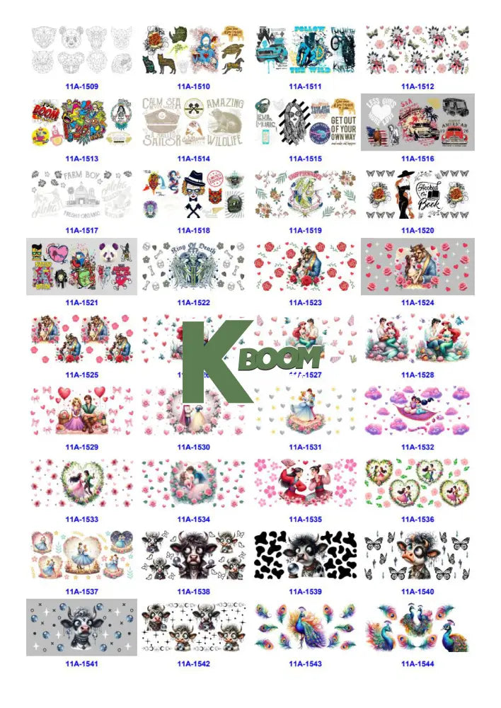 Wholesale UV DTF catalogue 9 77 pages