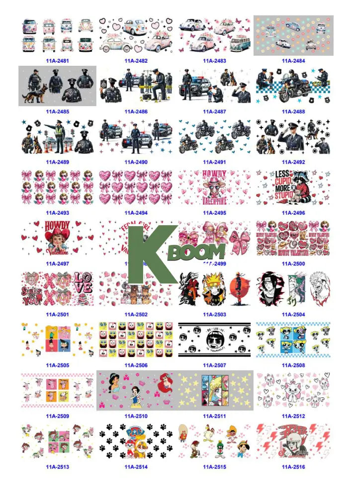 Wholesale UV DTF catalogue 9 77 pages