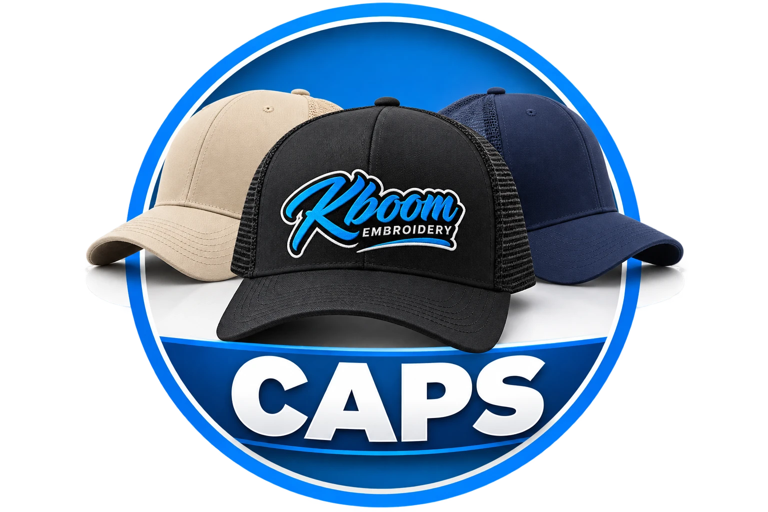 Kboom caps badge