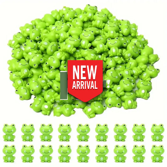 10 x 3D Green Frog