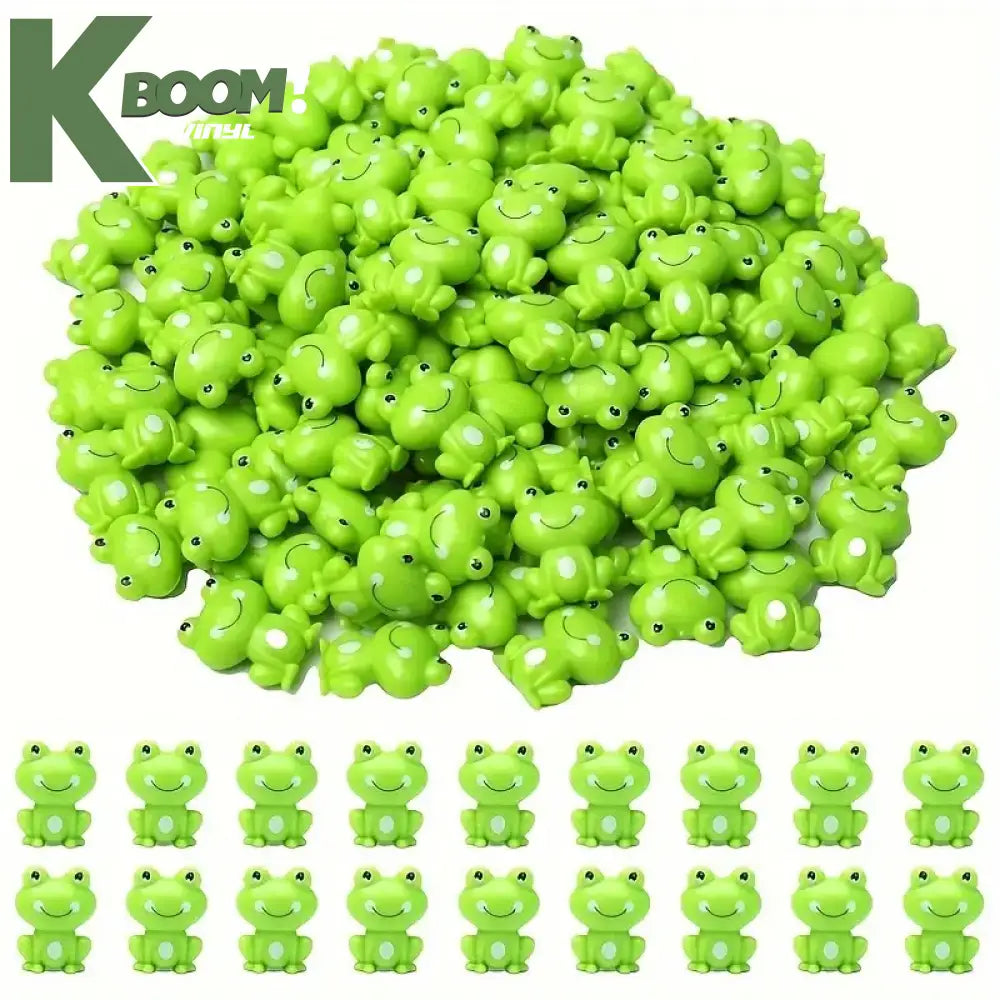 10 x 3D Green Frog