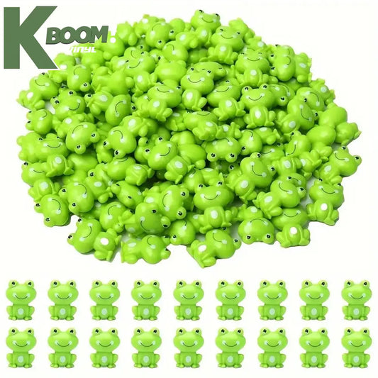 10 x 3D Green Frog