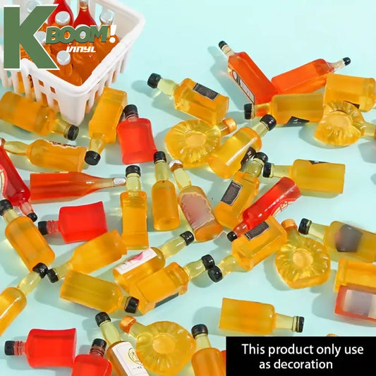 10 x Miniature Resin Liquor Bottles