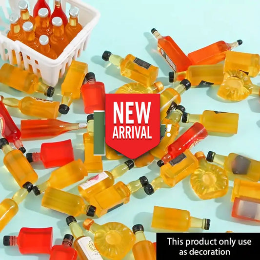 10 x Miniature Resin Liquor Bottles