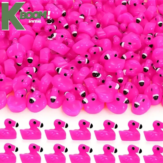 10 x Pink Flamingo Resin Ducks