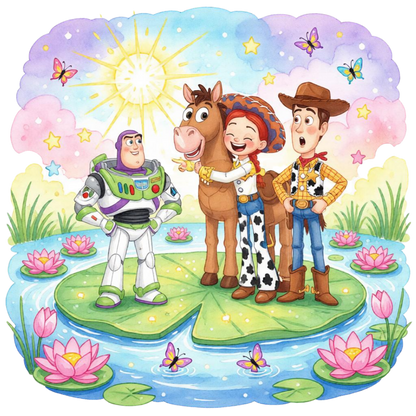 Iron On DTF Transfers For T-Shirt Clothes about 22cm 10 to choice from Toy Story 5