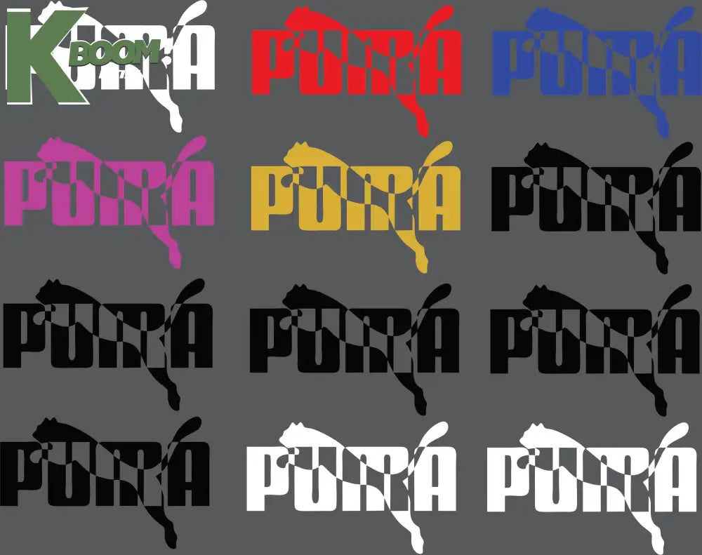 12 X Puma VARIATIONS IRON ON HEAT TRANSFER SPORT