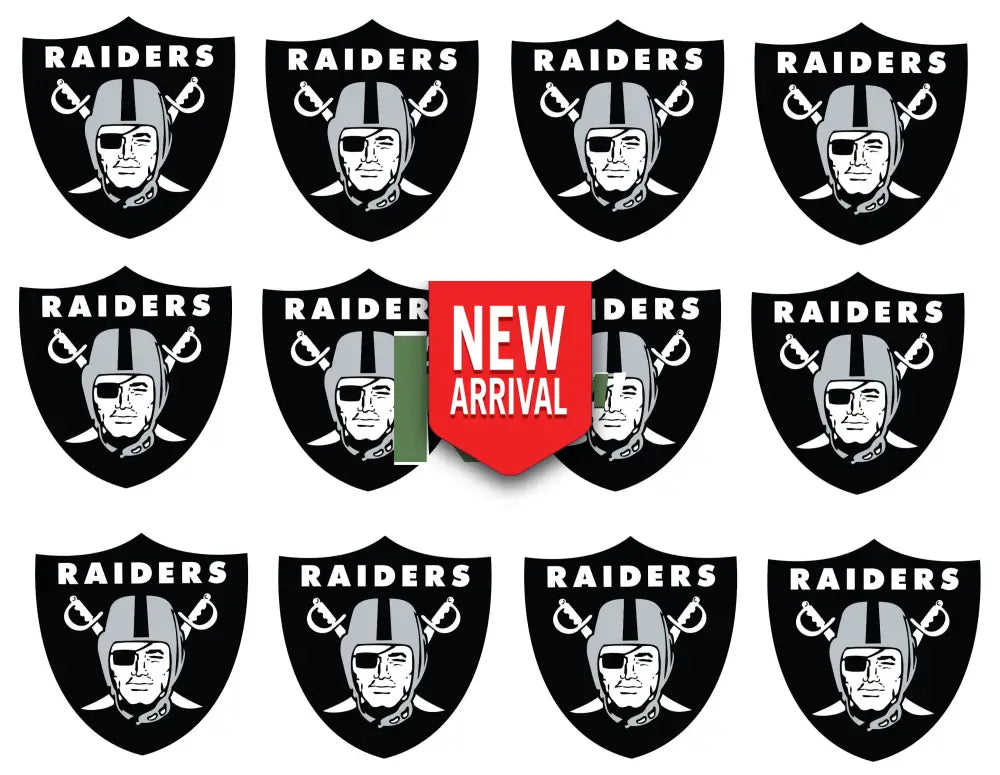 12 X Raiders VARIATIONS IRON ON HEAT TRANSFER SPORT