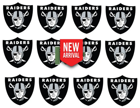 12 X Raiders VARIATIONS IRON ON HEAT TRANSFER SPORT